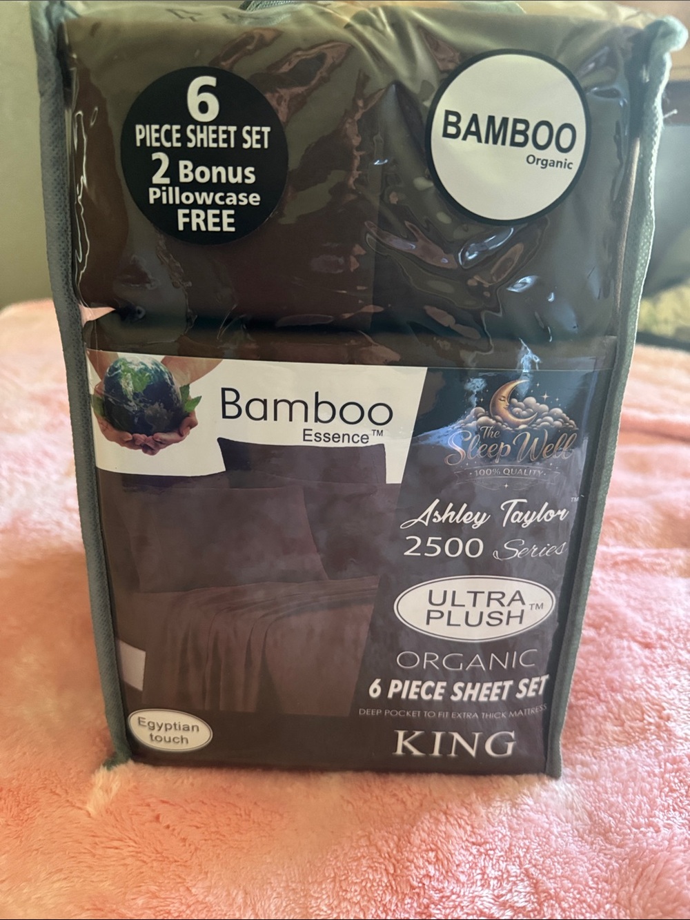 Ashley Taylor Brown Bamboo Ultra Plush King Sheet Set - 6 Piece
